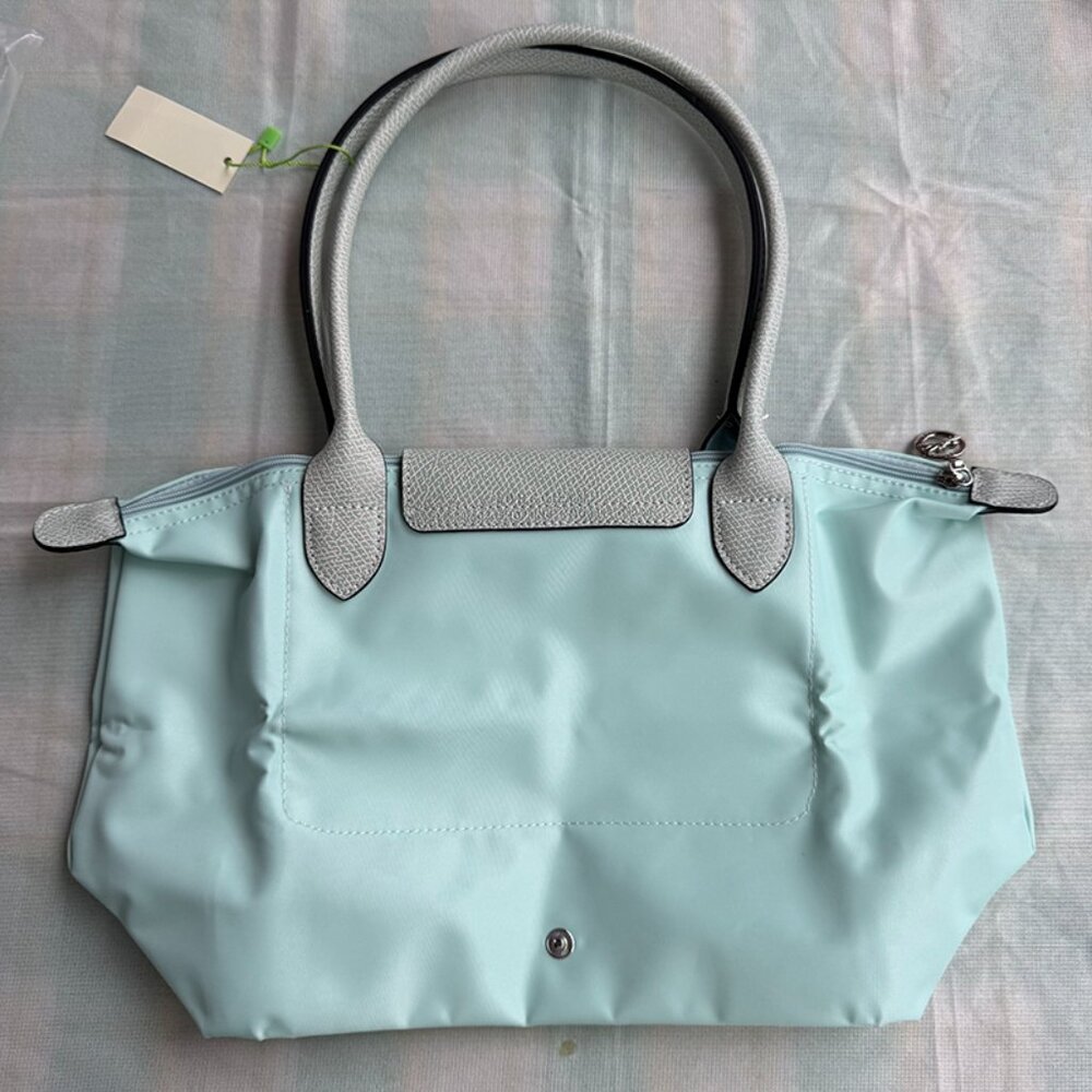 Longchamp Blue Pebble Grain Leather Tote Bag - Picture 3 of 9